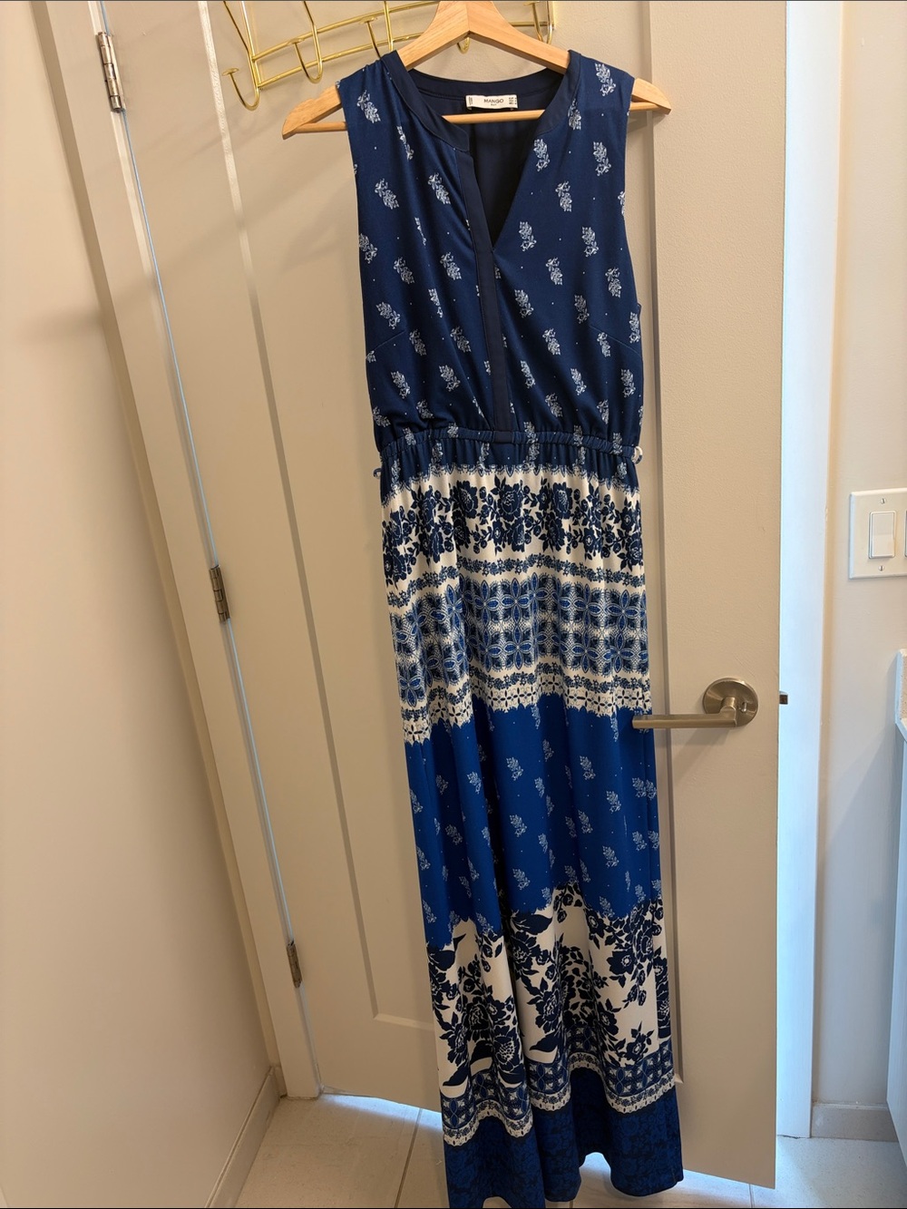 Mango Navy Women's Maxi Dress